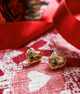 Make My Heart Burst Earrings • Gold