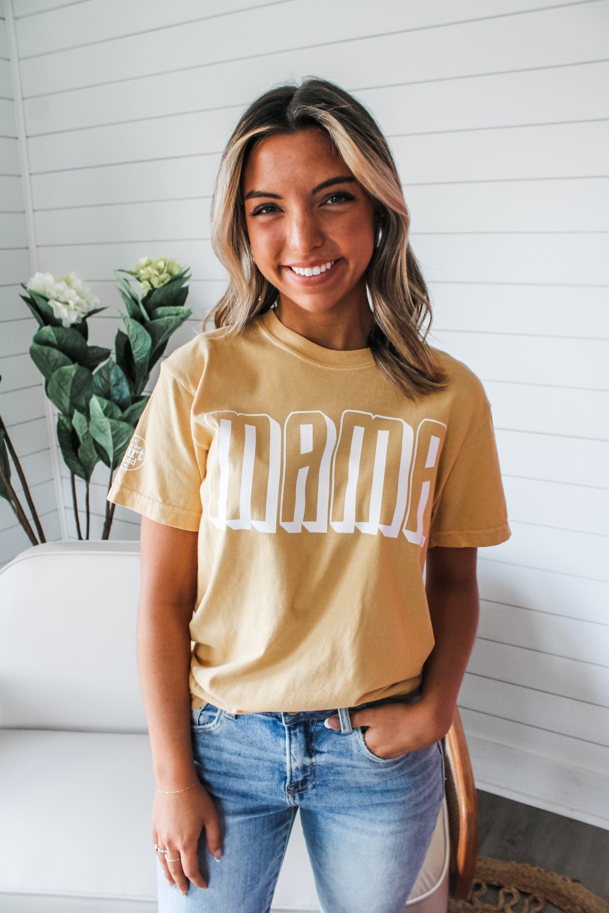 Coolest Mama Graphic Tee • Yellow