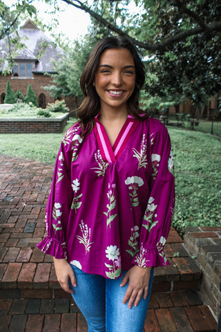 Pretty as punch • plum floral - FINAL SALE