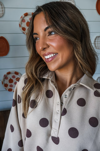 Lola Dotted Pullover • Tan