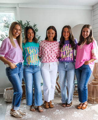 Poppy Polka Dot Pullover • Pink