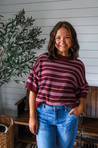 Studio Stripes • Burgundy