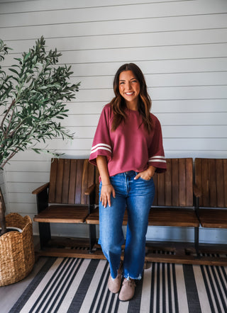Sideline Stripes • Mauve