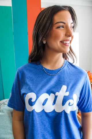 All About Cats Graphic Tee • Heather Blue