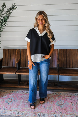 Timeless Trend • Black Pinstripe