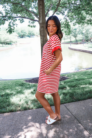 Summer Sale 34 • Striped USA Pocket Dress - FINAL SALE