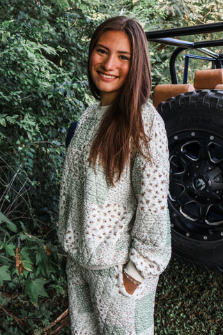 Harvest Wishes Quilted Pant Set • Sage
