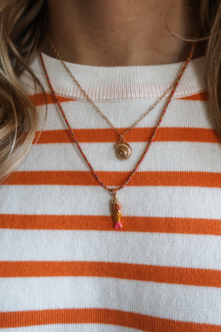 Seaside Bliss Layered Necklace • Orange