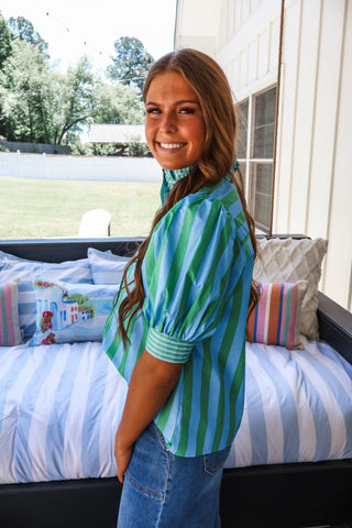 Stripe This Way • Blue/Green