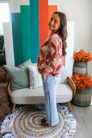 Country Chic Sweater • Rose - FINAL SALE