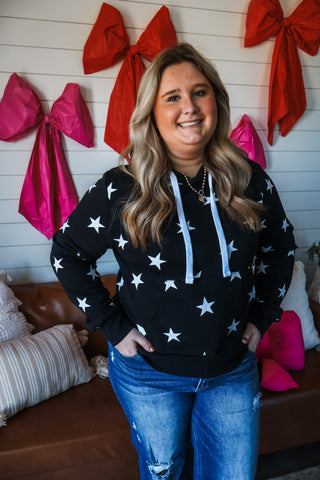 Star Power Pullover Hoodie • Black - PLUS