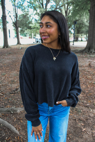 Cute & Comfy Waffle Knit • Black