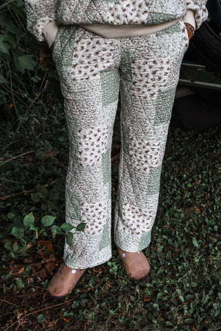 Harvest Wishes Quilted Pant Set • Sage