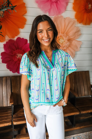 Flower Fiesta • Green Multi - FINAL SALE