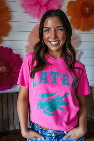 Later Gator Graphic Tee • Pink
