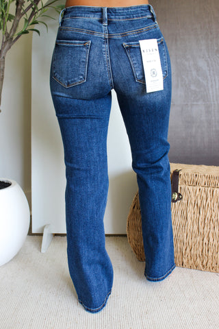 Marlowe Mid Rise Straight | Tummy Control • Dark Wash