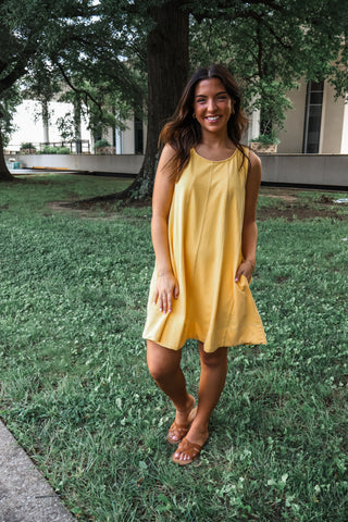 Sunny Spot Pocket Dress • Yellow