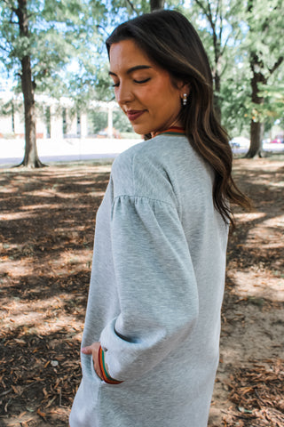 Chasing Rainbows Ringer Dress • Heather Grey - FINAL SALE