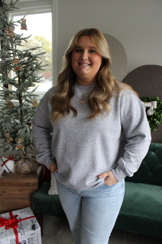 Forever Favorite Crewneck • Heather Grey - PLUS