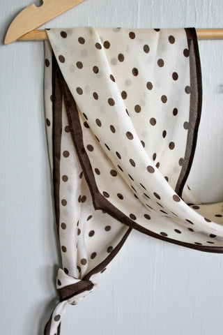 Dotted Darling Sheer Scarf • Cream