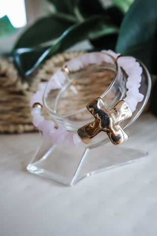 Off The Beaten Path Bracelet • Iced Pink