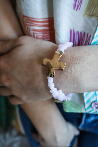 Off The Beaten Path Bracelet • Iced Pink