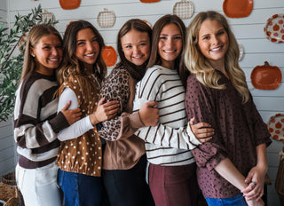 Waffle & Wild Leopard Pullover • Mocha