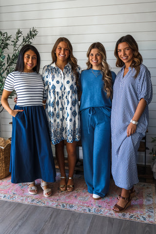 Breeze On By Pant Set • Denim Blue