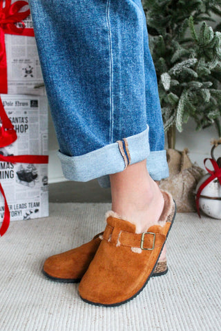 Better Find Out Buckle Clog • Camel