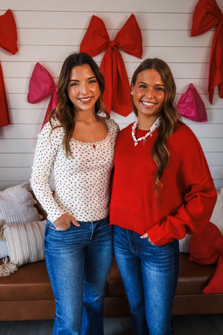 Roses Are Red Pointelle Top • Cream - FINAL SALE