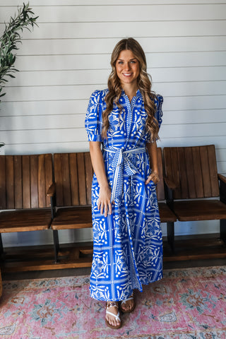 Postcard Perfect Shirtdress • Blue
