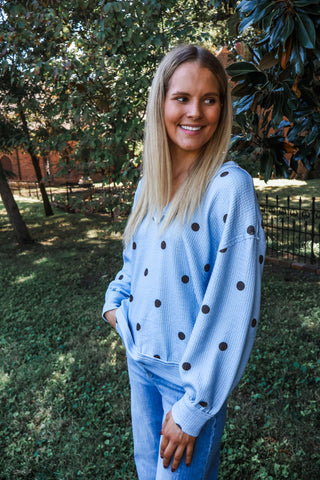 Spot Of Sunshine V-neck • Blue