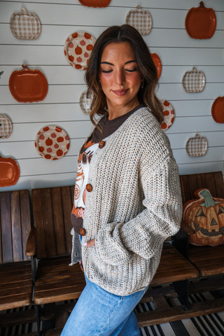 Hayrides & Bonfires Cardigan • Oatmeal