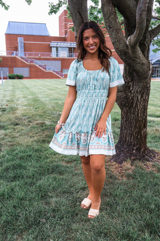 Sweet Promises Paisley Dress • Sage
