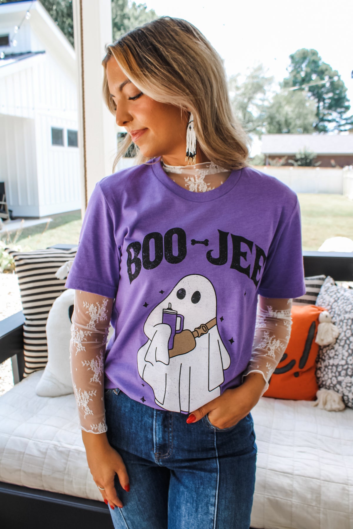 Boo-Jee Ghoul Graphic Tee • Heather Purple - FINAL SALE