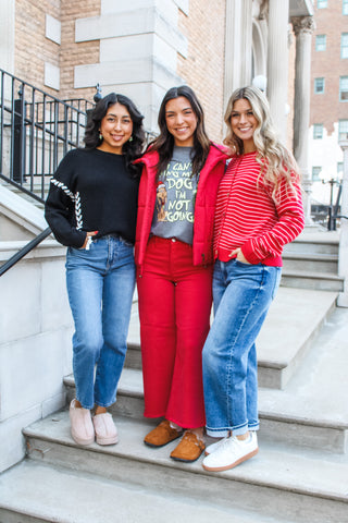 Lace It Up Sweater • Black