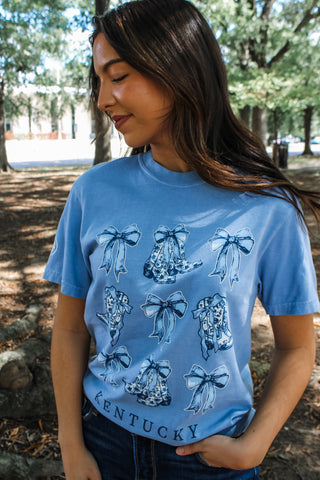 Boots & Bows Kentucky Graphic Tee • Blue