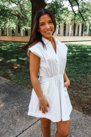 New days ahead • white mini dress