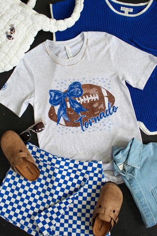 Team Spirit Tornado Football Graphic Tee • Heather Grey - FINAL SALE
