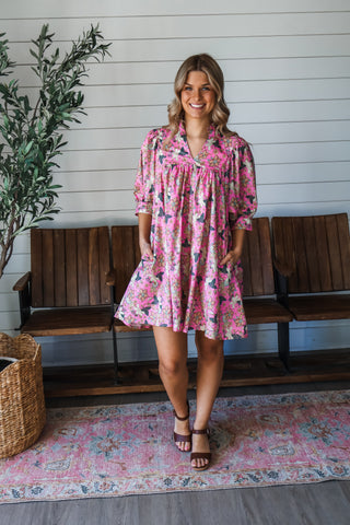 Turn of events • mauve pink floral