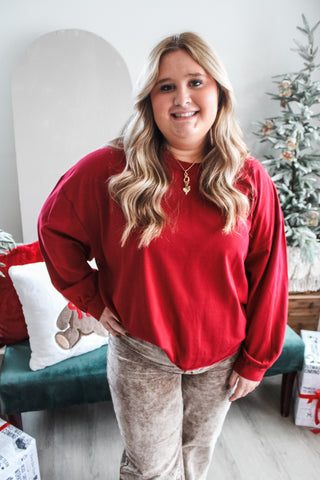 Bright Christmas Morning • Burgundy - PLUS