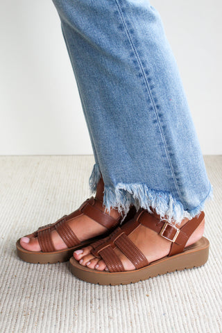 Mara Fisherman Sandal • Cognac