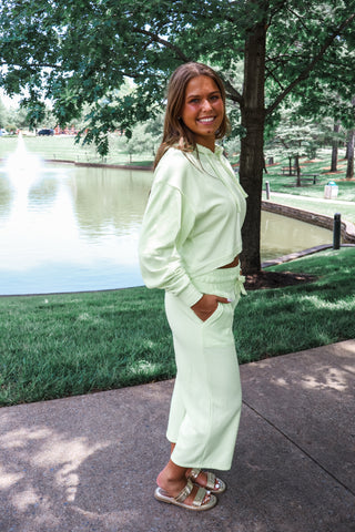 Summer Sale 42 • Sunny Lime Cropped Hoodie - FINAL SALE