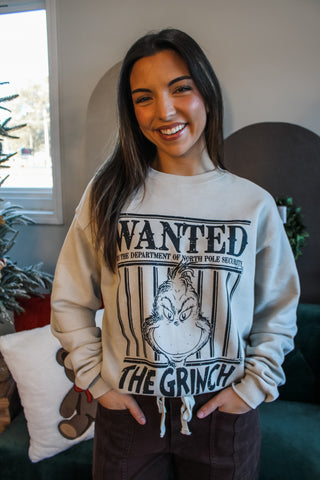 Most Wanted Grinch Graphic Sweatshirt • Sand