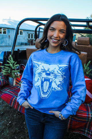 Wildcats Roar Graphic Sweatshirt • Heather Blue