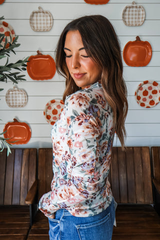 Harvest Florals Mesh Top • Multi