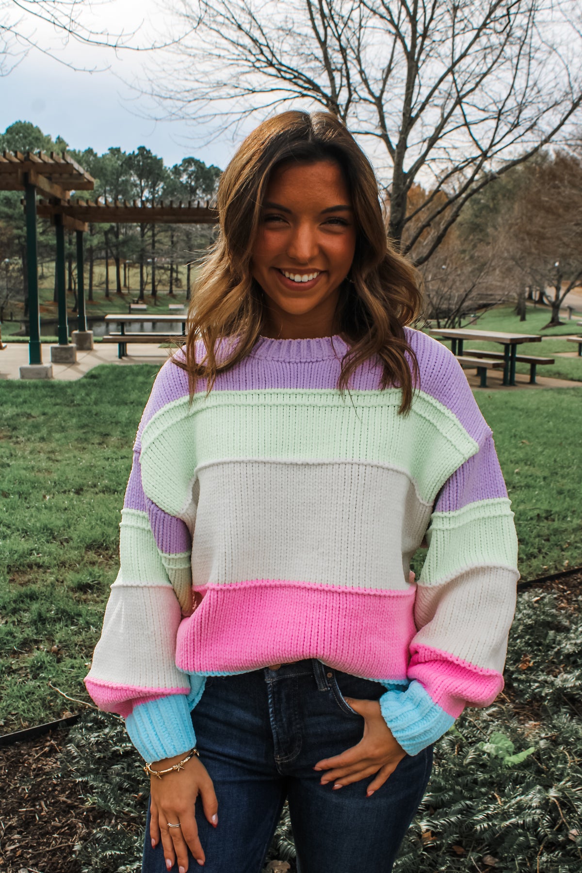 Happy & Bright Stripe Sweater • Multi