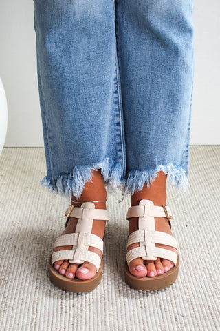 Mara Fisherman Sandal • Beige