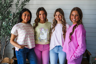 Seas The Day Scallop Top • Pink