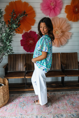 Flower Fiesta • Green Multi - FINAL SALE